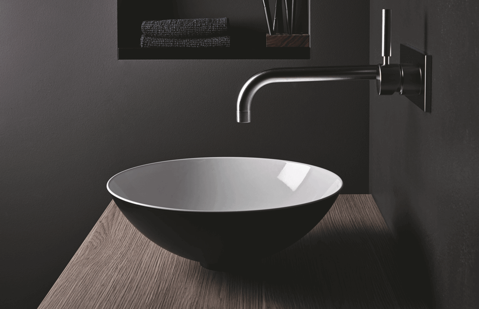 reece bicolour basins black white alape