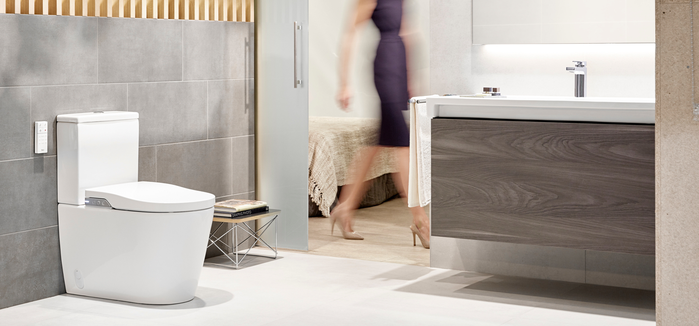 Reece bathroom roca inspira smart toilet vanity